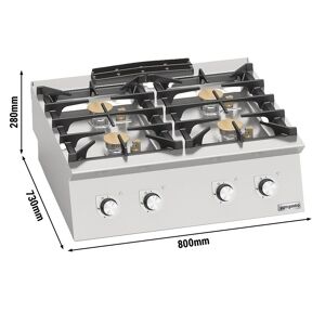 GGM Gastro - Cuisiniere a gaz - avec 4 bruleurs (24 kW)