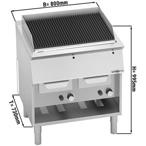 GGM Gastro - Grill a eau a gaz - 18 kW Argent