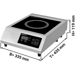 GGM Gastro - 4 pieces) cuisiniere a induction - 3,5 kW Argent