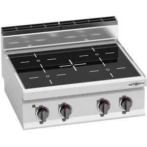 GGM Gastro - Cuisiniere a induction - 14 kW - 4 plaques de cuisson Argent