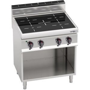 GGM Gastro - Cuisiniere a induction - 14 kW - 4 plaques de cuisson Argent