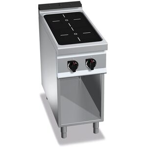 GGM Gastro - Cuisiniere a induction - 10 kW - 2 plaques de cuisson Argent