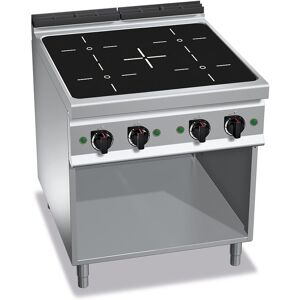 GGM Gastro - Cuisiniere a induction - 20 kW - 4 plaques de cuisson Argent