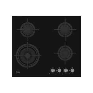 Beko HILW64222S - Table de cuisson au gaz - 5 plaques de cuisson - Niche - largeur : 56 cm - profondeur : 48 cm - noir - Publicité