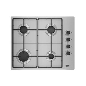 Beko HIGG 64123 SX - Table de cuisson au gaz - 4 plaques de cuisson - Niche - largeur : 56 cm - profondeur : 49 cm - inox - Publicité