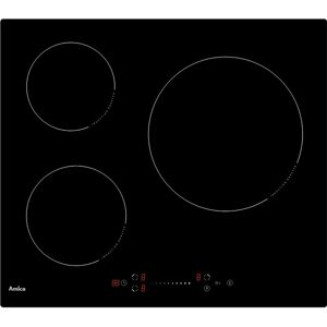 amica - table de cuisson à induction 60cm 3feux 7000w noir - gp371 - Publicité