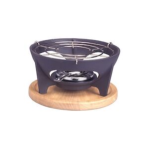 Invicta Rechaud mixte + socle Noir Fonte