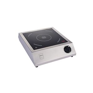 Metro Professional Plaque de cuisson à induction GIC3600, Acier inoxydable / Vitrocéramique, 33x42x10cm, 3500W, protection anti-surchauffe, Argent