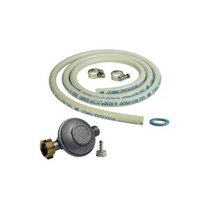 Proweltek kit connexion gaz complet pour réchauds gaz tuyau souple 1.50m + embout tétine + détendeur butane 28 mbars