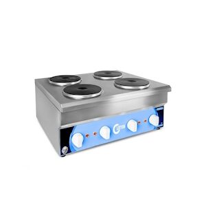 Cleiton® - Guisinière électrique 4 brûleurs / Cuisinière professionnel pour la restauration à chauffe rapide