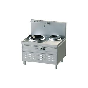 Plan de Cuisson Wok à Induction, 1 Plaque, 1 Plaque Soupe 1100x900x750mm VIRTUS GROUP