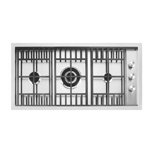 BARAZZA plaque de cuisson LAB 1PLB2T (Inox - Grilles et bruleurs en fonte)