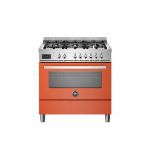 Ⓜ️🔵🔵🔵 BERTAZZONI PRO96L1EART - Piano cottura a gas, 6 fuochi, Serie Professional, Aranc