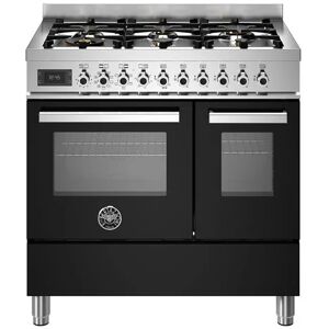 Ⓜ️🔵🔵🔵 BERTAZZONI PRO96L2ENET - Piano cottura a gas, 6 fuochi, Serie Professional, Nero,