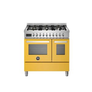 Ⓜ️🔵🔵🔵 BERTAZZONI PRO96L2EGIT - Piano cottura a gas, 6 fuochi, Serie Professional, Giall