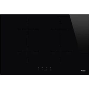 Ⓜ️🔵🔵🔵 Smeg SIB2741D - Piano di cottura a induzione, Nero, 70/ 75 cm, Estetica Universal