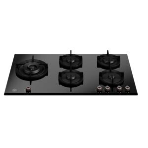 Ⓜ️🔵🔵🔵 BERTAZZONI P905LPROGNE - Piano cottura con piano in cristallo, nero, 90 cm, 5 fuo