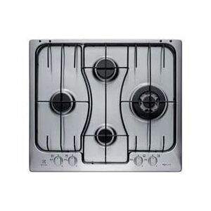 Electrolux RGG6243LOX Nero, Acciaio inossidabile Da incasso 60 cm Gas 4 Fornello(i)