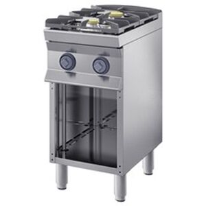 INOX BIM Cucina Fiamma Libera a Gas 2 Fuochi Cm 40 x 70 x 85/90 h