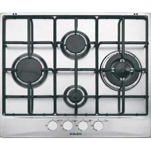 GLEM GAS Piano Cottura A Gas Gt645ix 4 Fuochi 58,5cm-inox