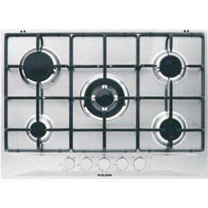 GLEM GAS Piano Cottura A Gas Gt755ix 5 Fuochi 68,5cm-inox