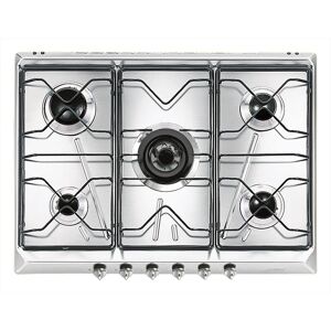 SMEG Piano Cottura A Gas Srv576-5 5 Fuochi 68,5cm-inox