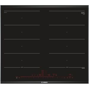 Bosch PXX675DC1E piano cottura Nero, Acciaio inossidabile Da incasso Piano cottura a induzione 4 Fornello(i) (PXX675DC1E)