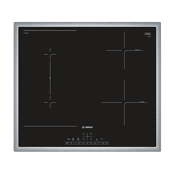 bosch piano cottura a induzione  pvs645fb5e, 4 zone cottura, 58,3 cm x 51,3