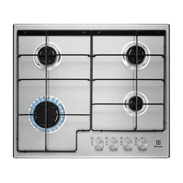 electrolux piano cottura  egs6424x, 4 zone cottura, 59,5 cm x 51