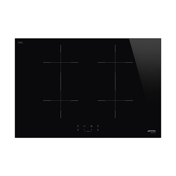 smeg piano induz 75cm 4zone/bridge nero sib2741d