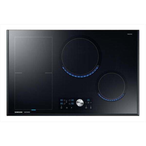 samsung piano cottura induzione nz84t9770ek/et 80 cm-vetro ceramica nero