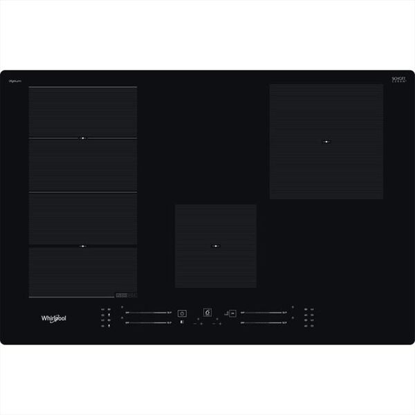 whirlpool piano induzione wf s0377 ne/ixl hob wp 77 cm-nero