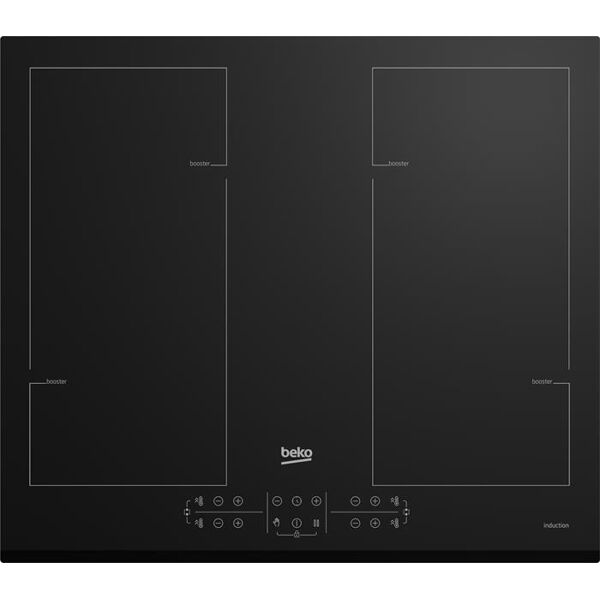 beko piano cottura elettrico hii64206f2mt 59 cm-nero