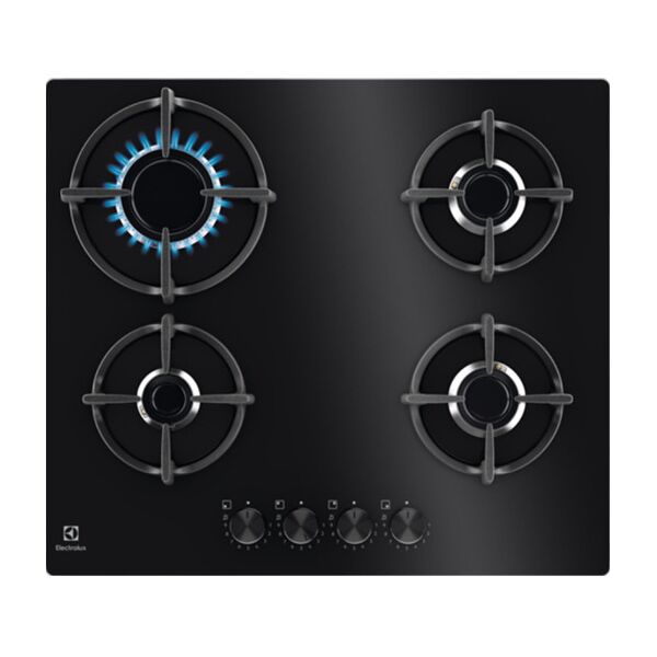 electrolux egg64272k piano cottura nero da incasso 60 cm gas 4 fornell