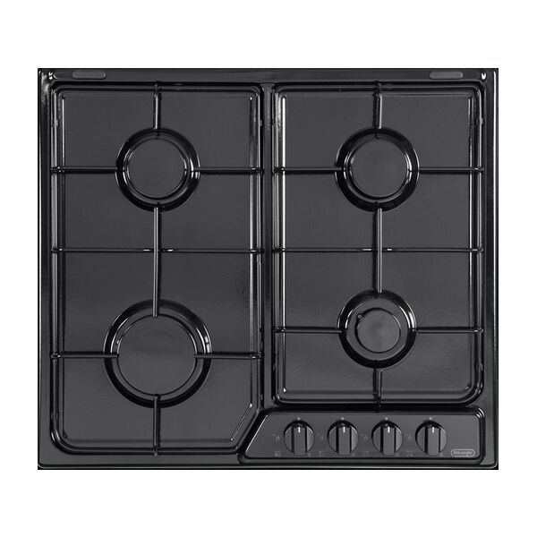 de’longhi ynf 46 asv piano cottura nero da incasso gas 4 fornello(i)