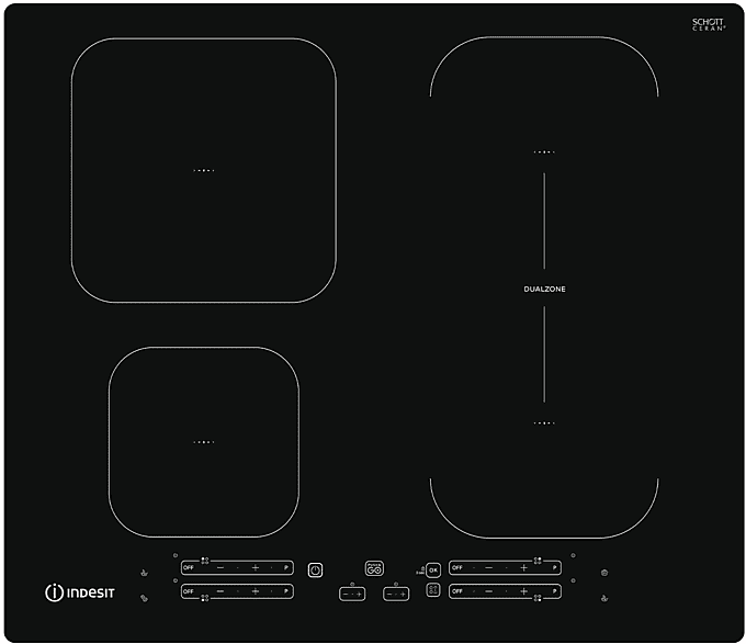 Indesit PIANO COTTURA A INDUZIONE  IB 65B60 NE, 4 zone cottura, 59 cm x 51