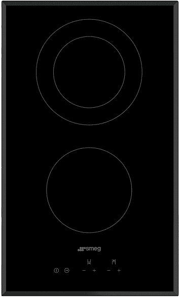 SMEG PIANO COTTURA  SE332EPB, 2 zone cottura, 30 cm x 51