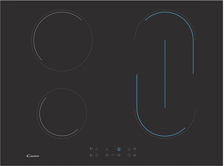 Candy PIANO COTTURA  CH74BVT, 4 zone cottura, 70 cm x 52