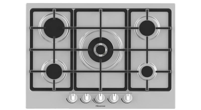 Hisense GM773XF piano cottura Acciaio inossidabile Da incasso Gas 5 Fornello(i)