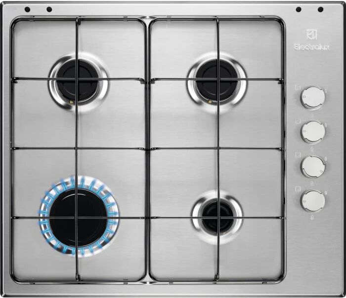 Electrolux EGS6404SX Acciaio inossidabile Da incasso 60 cm Gas 4 Fornello(i)