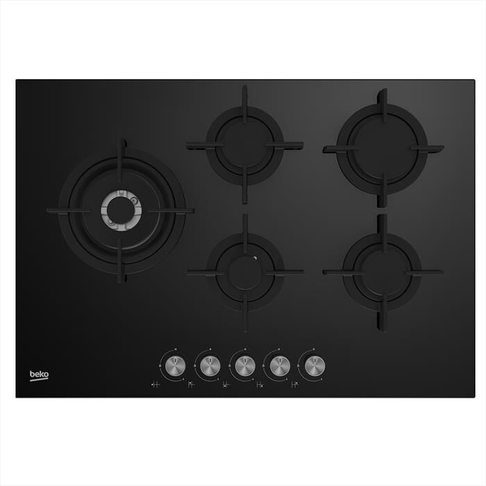 Beko Piano Cottura A Gas Hill75222s 75cm-cristallo Nero