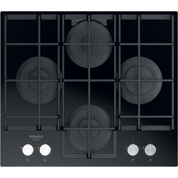 Ariston Piano Cottura A Gas Hags 61f/bk Hob Oa 4 Fuochi