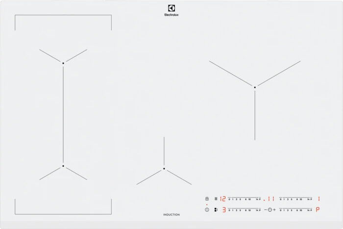 electrolux eil83443bw piano cottura a induzione 4 fuochi 78 cm vetroceramica colore bianco - eil83443bw