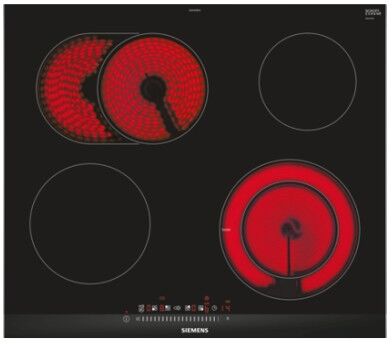 Siemens ET675FNP1E piano cottura Nero, Acciaio inossidabile Da incasso Ceramica 4 Fornello(i) (ET675FNP1E)
