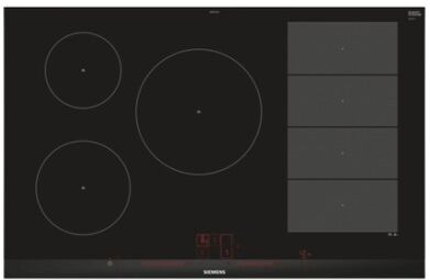 Siemens EX875LVC1E piano cottura Nero, Acciaio inossidabile Da incasso Piano cottura a induzione 5 Fornello(i) (EX875LVC1E)