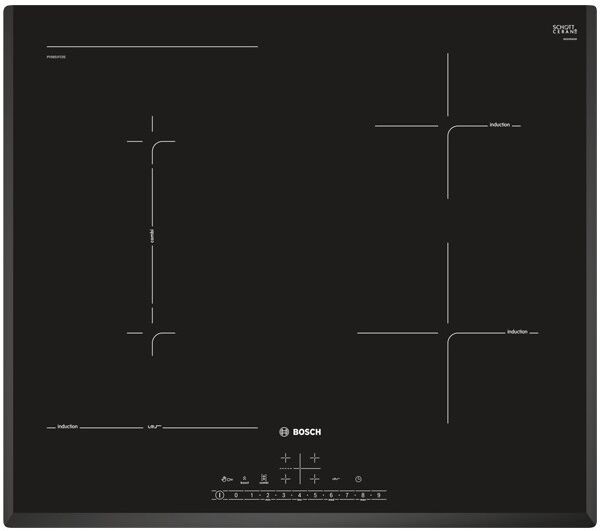 Bosch Placa De Indução C/ 4 Bocas 592x522mm 6900w (preto) - Bosch