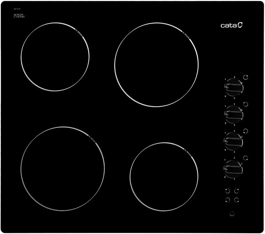 Cata Placa De Indução Embutida 4 Zonas 604 Hvi S/m (preto) - Cata