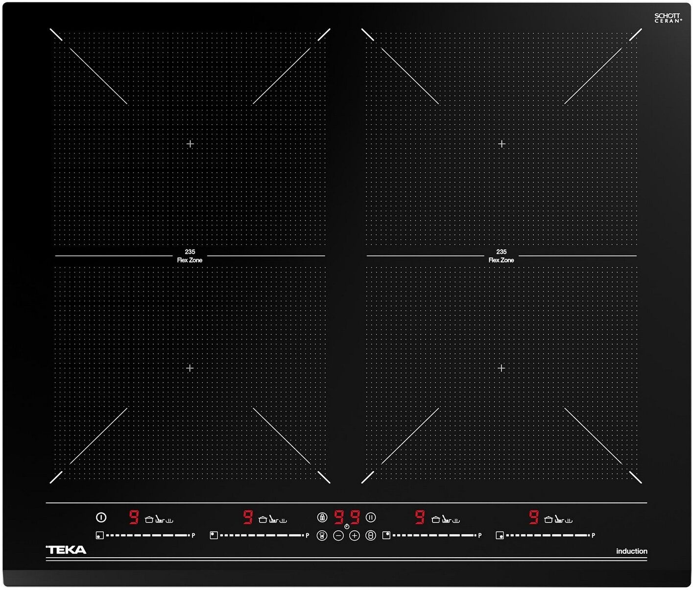 Teka Placa De Indução P/ Balcão 60cm 4 Zonas Izf 64600 Bk Msp (preto) - Teka