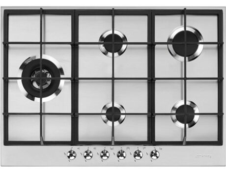 SMEG Placa de Gás PX375L (Gás Natural - 72.5 cm - Inox)