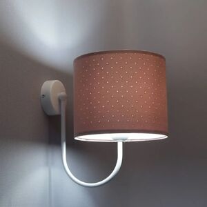 Euluna Vägglampa Rosabelle med textilskärm, rosa